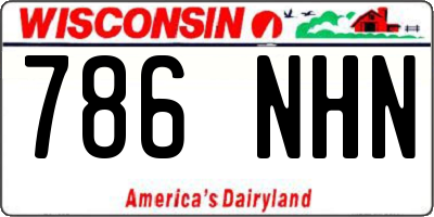 WI license plate 786NHN
