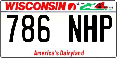WI license plate 786NHP