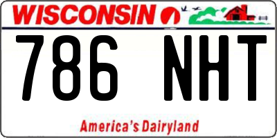 WI license plate 786NHT