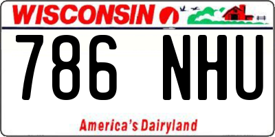 WI license plate 786NHU