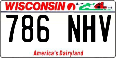 WI license plate 786NHV