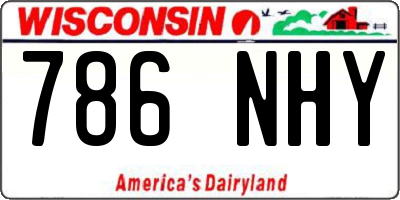 WI license plate 786NHY