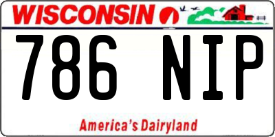 WI license plate 786NIP