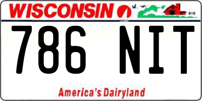 WI license plate 786NIT