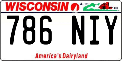 WI license plate 786NIY