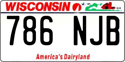 WI license plate 786NJB