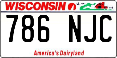 WI license plate 786NJC