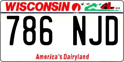 WI license plate 786NJD
