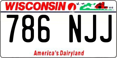 WI license plate 786NJJ