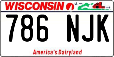 WI license plate 786NJK