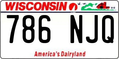 WI license plate 786NJQ