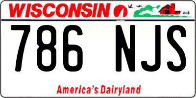 WI license plate 786NJS