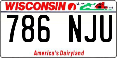 WI license plate 786NJU