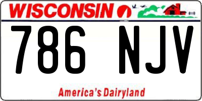 WI license plate 786NJV