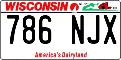 WI license plate 786NJX