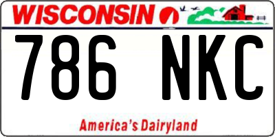 WI license plate 786NKC