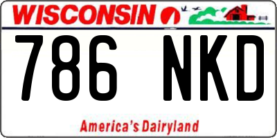 WI license plate 786NKD