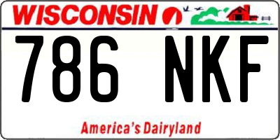 WI license plate 786NKF