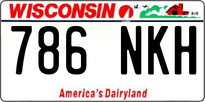 WI license plate 786NKH