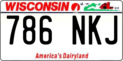WI license plate 786NKJ