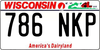 WI license plate 786NKP
