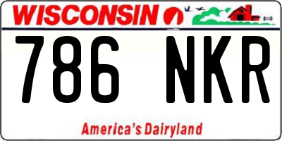 WI license plate 786NKR
