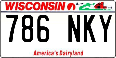 WI license plate 786NKY