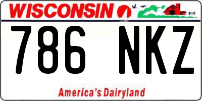 WI license plate 786NKZ
