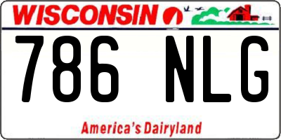 WI license plate 786NLG