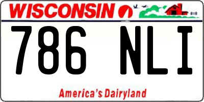 WI license plate 786NLI