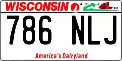 WI license plate 786NLJ