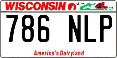 WI license plate 786NLP