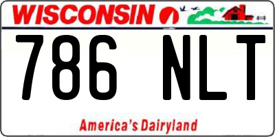 WI license plate 786NLT