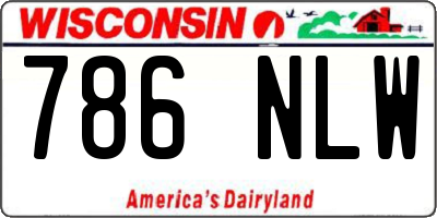 WI license plate 786NLW