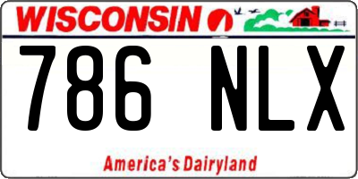 WI license plate 786NLX