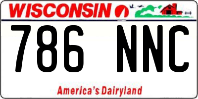 WI license plate 786NNC