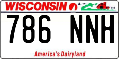 WI license plate 786NNH