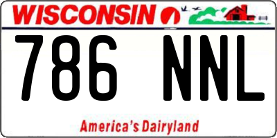 WI license plate 786NNL