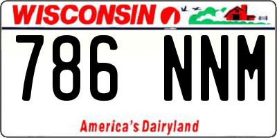 WI license plate 786NNM