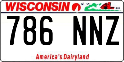 WI license plate 786NNZ