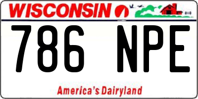 WI license plate 786NPE