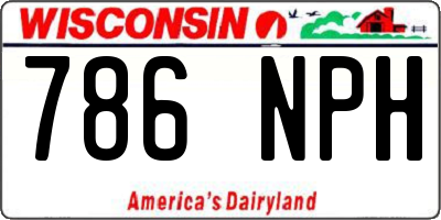 WI license plate 786NPH