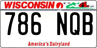 WI license plate 786NQB