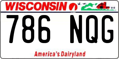 WI license plate 786NQG