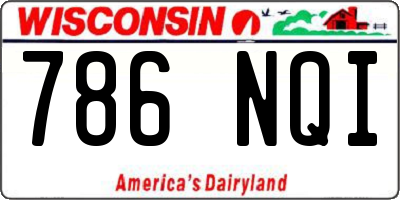 WI license plate 786NQI