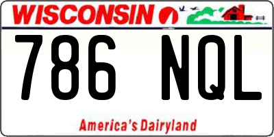 WI license plate 786NQL