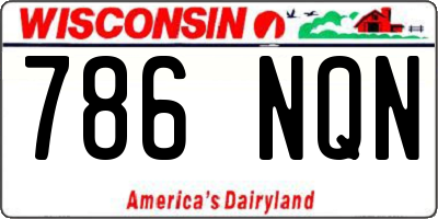 WI license plate 786NQN