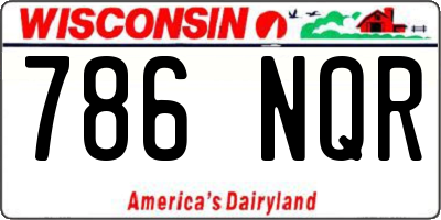 WI license plate 786NQR