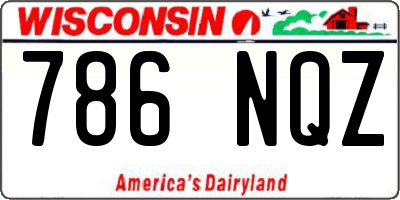 WI license plate 786NQZ