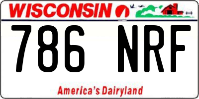 WI license plate 786NRF